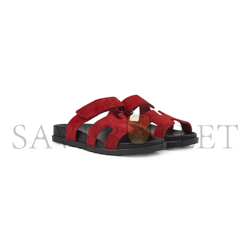 H**mes CHYPRE SANDALS ROSE FRAMBOISE SUEDE